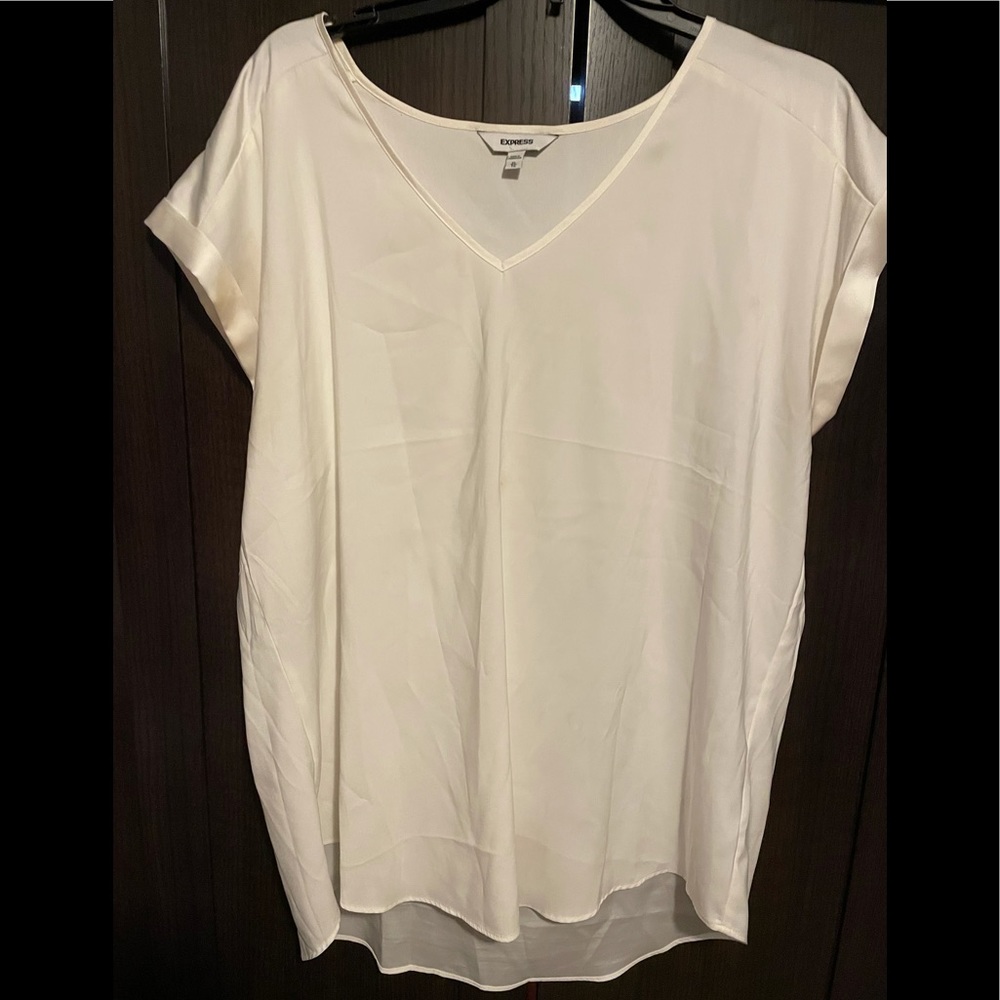 Express White satin top
